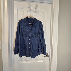 Talbots Classic Blue Denim Top